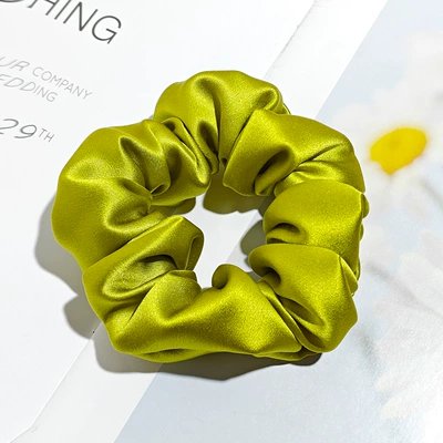 Size High-End Hair Accessory for, Saç üçün rezinlər - 30mm-4cm-hair-tie-olive-green