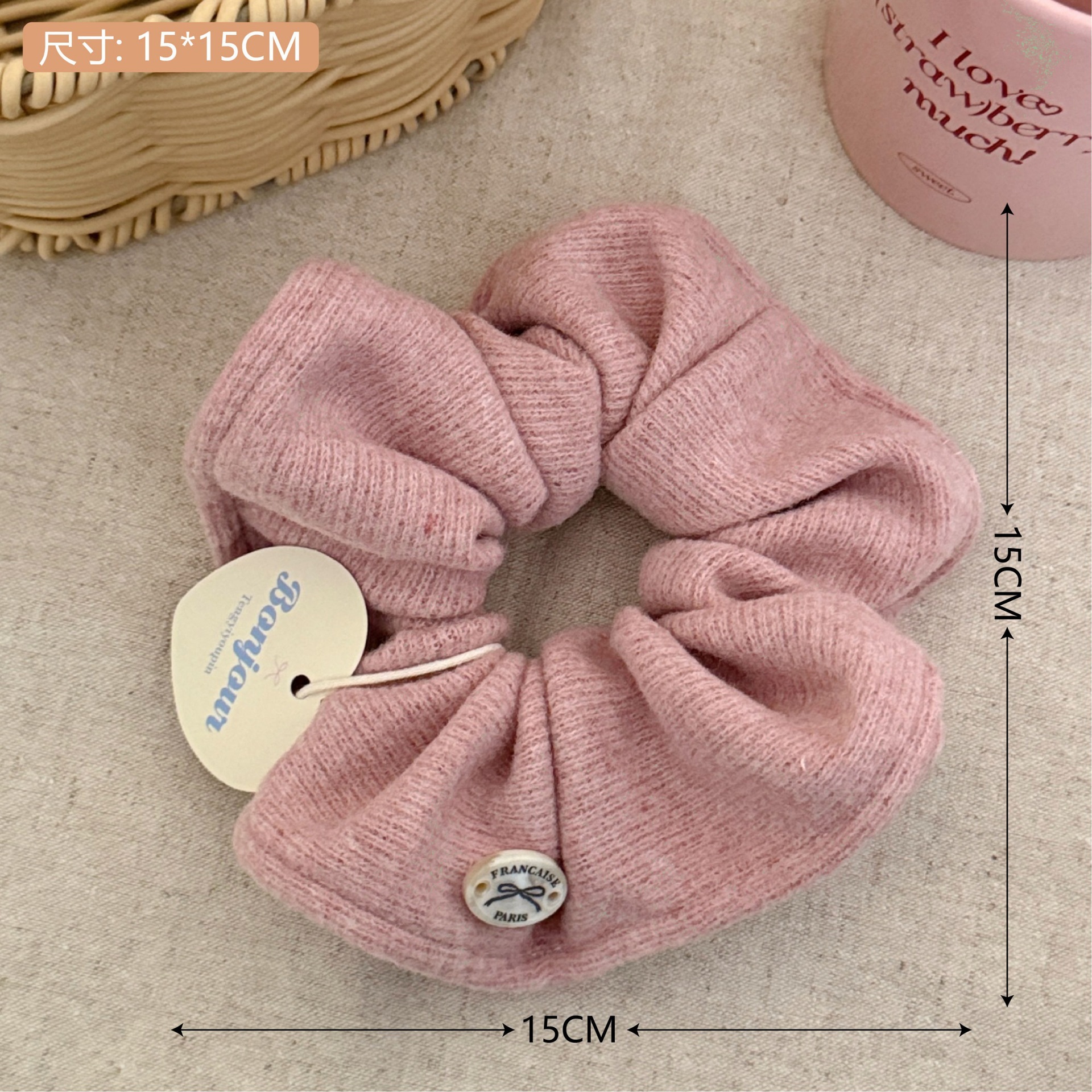 Verano refrescante bowknot encaje intestino grueso anillo para el cabello niña estilo pastoral sentido de alta calidad bola grande cuerda para el cabello