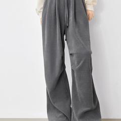 山本パンツ コーデュロイストレートカジュアルパンツ レディース 2024冬 ゆったりロングパンツ