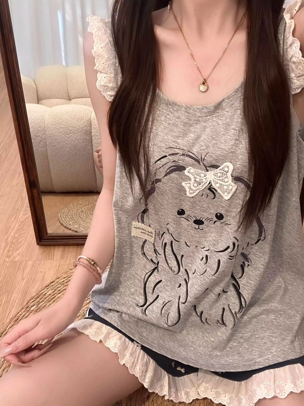 2025粉色kt猫睡裙2025年夏季新款睡衣女甜美网红风宽松家居服官方|undefined