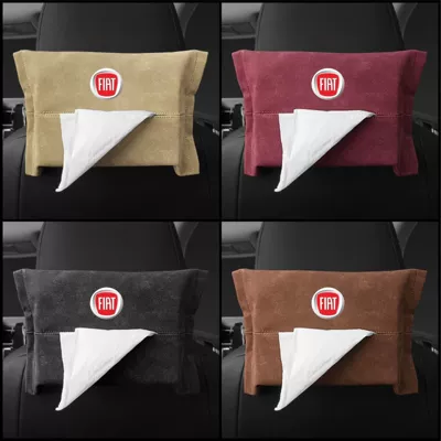 Car tissue box/set – Customizable Car Tissue Box - a-black-outfit-suede-fiat