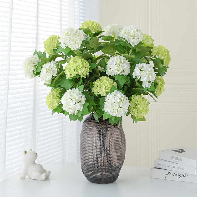 Simulated Hydrangea Fragrant Snowball Wood Hydrangea Fake Flower Soft Floral ins Modern Simple Entrance Dining Table Ornaments Simulated Hydrangea Fragrant Snowball Wood Hydrangea Fake Flower Soft Floral ins Modern Simple Entrance Dining Table Ornaments
