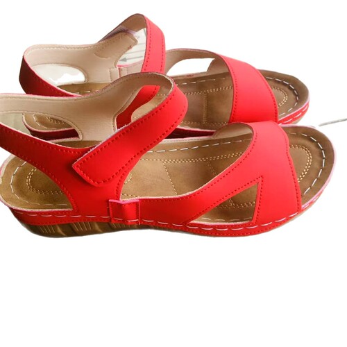 Fashionable Thick Sole Sandals with Magic Straps, Women's Wide Sandals for Independent Websites, Lightweight Women's Sandals with Various Designs