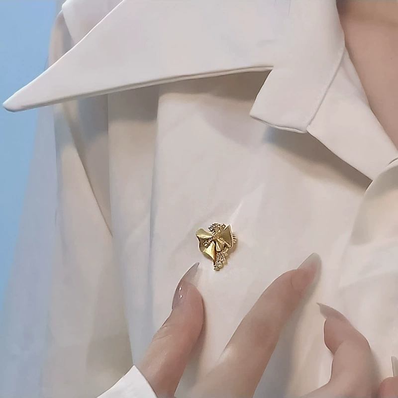 辉之翼 Jewelry, matte commemorative brooch, silver 925 sample, diamond encrusted