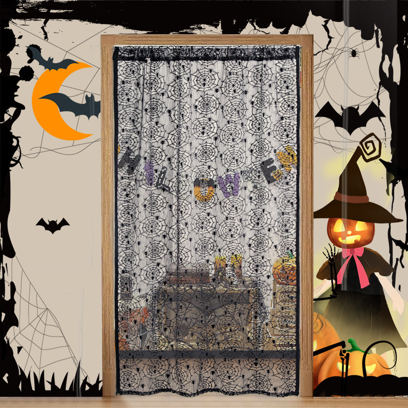 Halloween curtain door curtain anti-mosquito punch-free curtain new decorative ghost festival door curtain wholesale cross-border cloth Party festival Halloween curtain door curtain anti-mosquito punch-free curtain new decorative ghost festival door curtain wholesale cross-border cloth Party festival