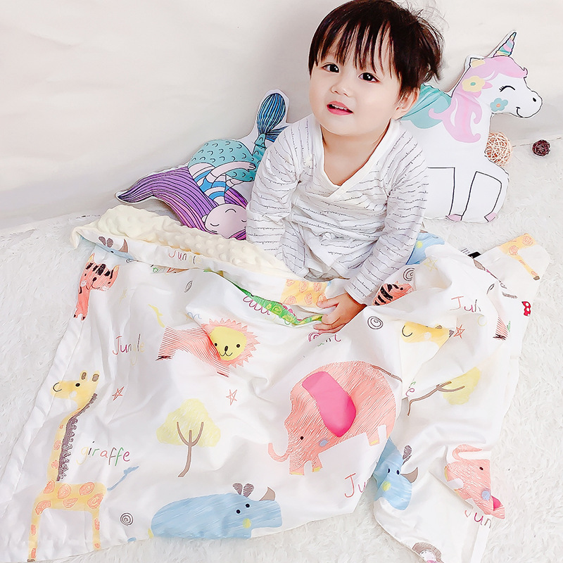 Doudou velvet quilt soft comforting washed air conditioning blanket comforting baby blanket thickened baby swaddling towel pusher blanket