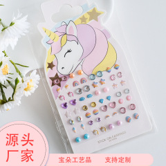 輸出かわいい漫画の女の子の装飾耳ステッカードリッププラスチックステッカー子供用ステッカー