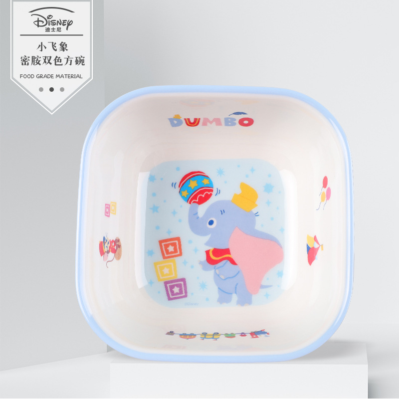 Vajilla infantil auténtica, plato dividido, tazón de resina de melamina con dibujos animados, tazón para comer para bebés, tazón resistente a caídas y al calor