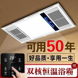 浴霸照明排气扇一体风暖厕所控制一体机超薄带灯防锈淋浴房照明灯