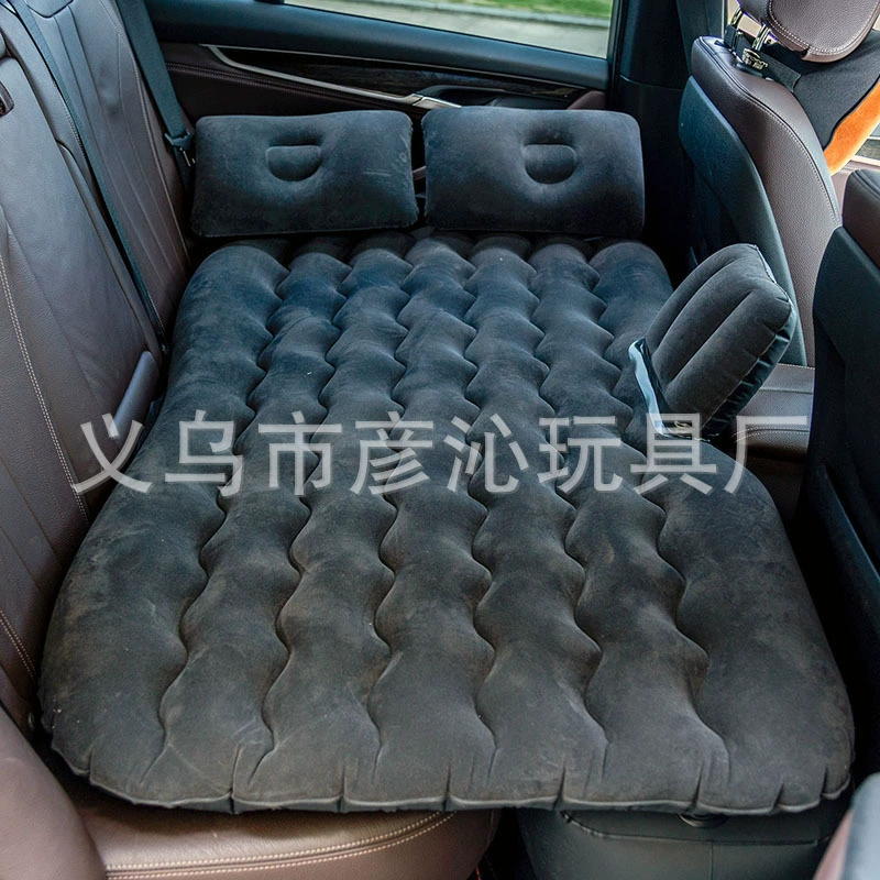 Inflatable split folding mattress for car for traveling, increased thickness