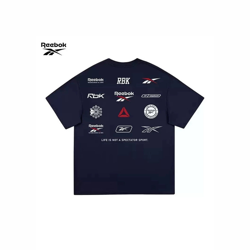 Reebok Heavyweight Pure Cotton Sports T-Shirt with Complete Tags, 2026 New Summer Pure Cotton Fashion Couple Style