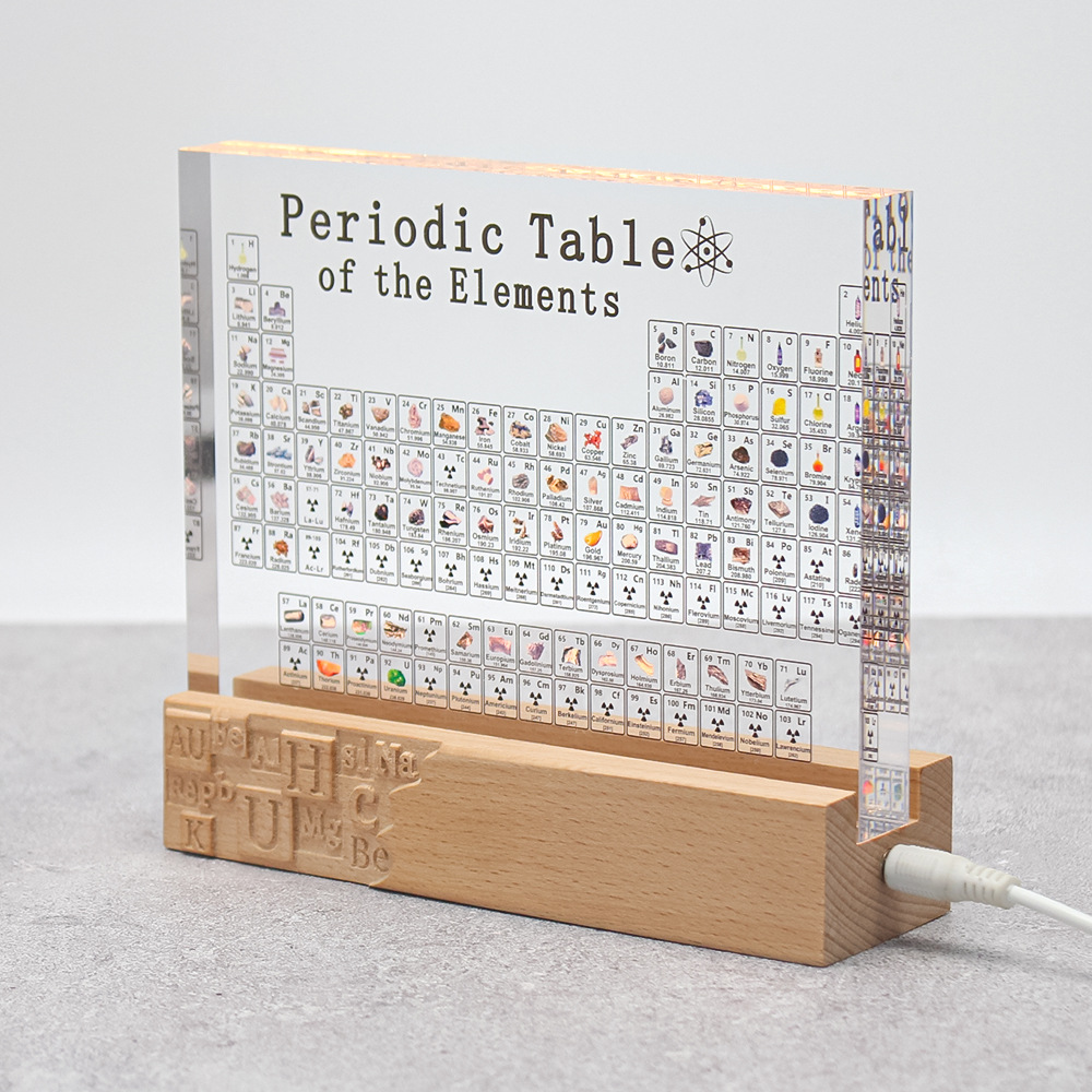 투명 인쇄 + 화학 엠보싱 수입 너도밤나무 USB 램프 홀더