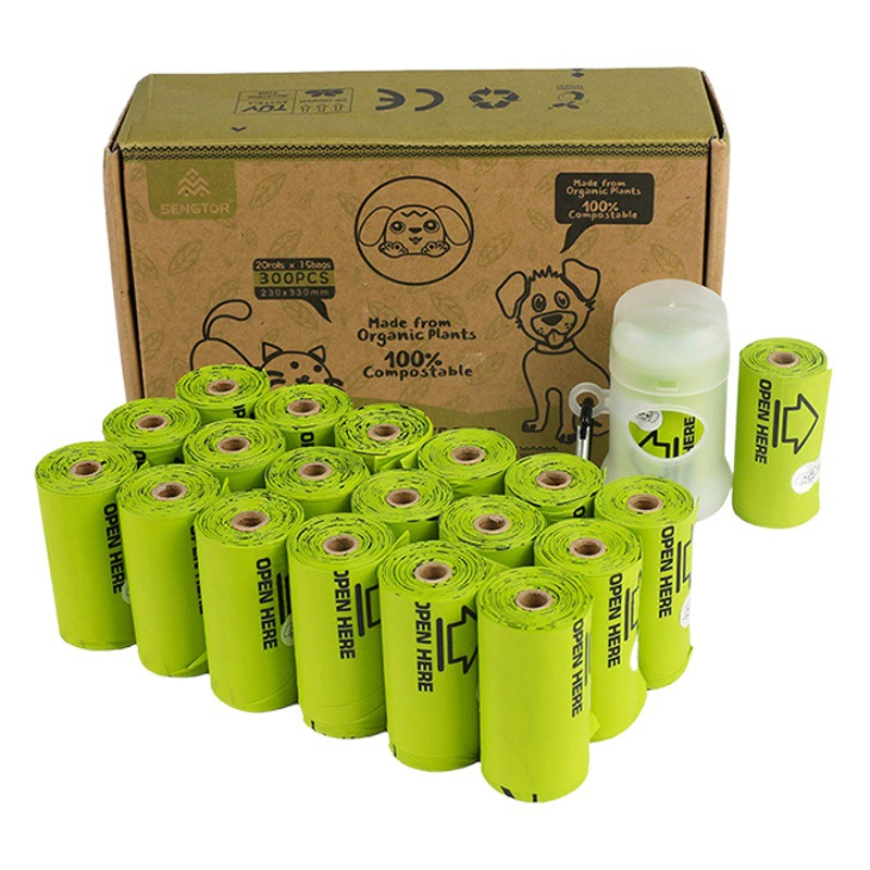 Готовые пакеты для собачьих экскрементов от производителя, мусорные пакеты, полностью биоразлагаемые пакеты для собачьих экскрементов, пакеты для собачьих экскрементов