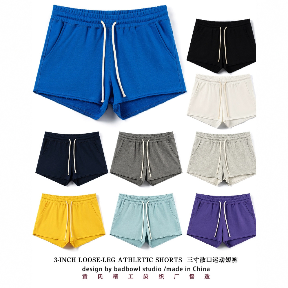 Summer Cotton Shorts Men's Loose Large Size Sports Pants Home Casual Shorts 3inch Home Shorts for Men and Women