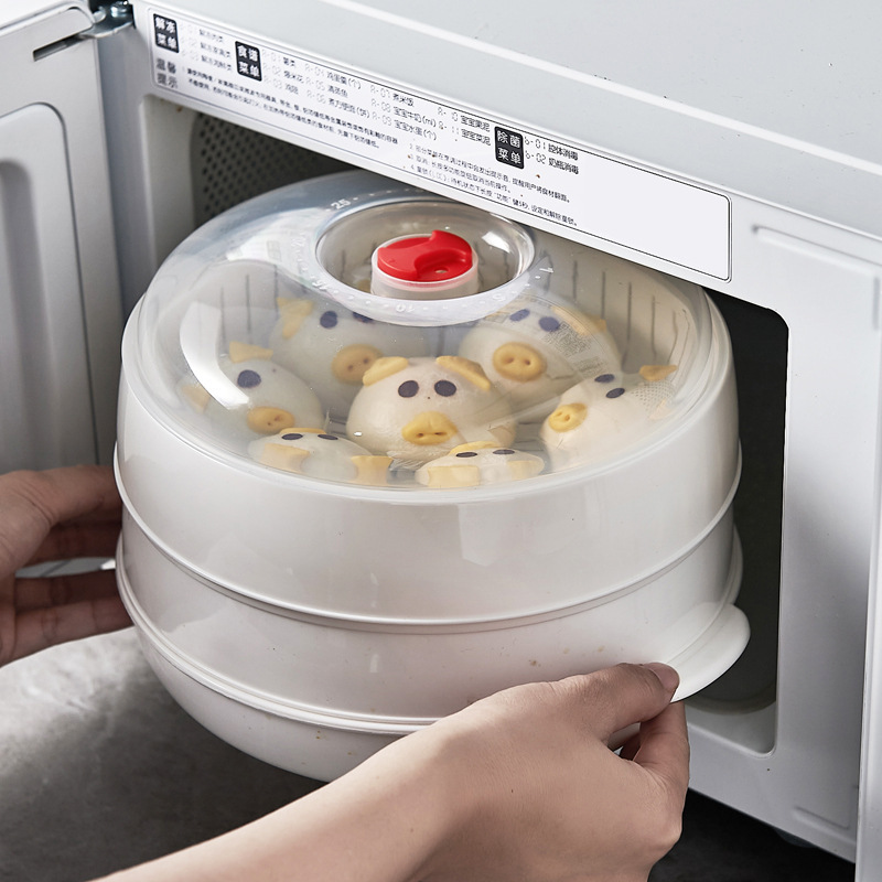工場直売電子レンジ専用器加熱蒸し器蒸し器多層熱饅頭マントー厚食品級|undefined
