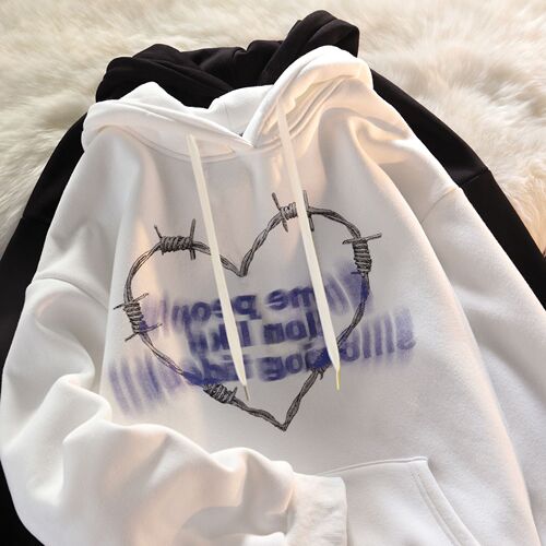 Women's Hooded Sweatshirt 2025 Korean Style Cross-border New Alphabet Print Loose Long-sleeve Top Student Hoodie Outerwear Trendy