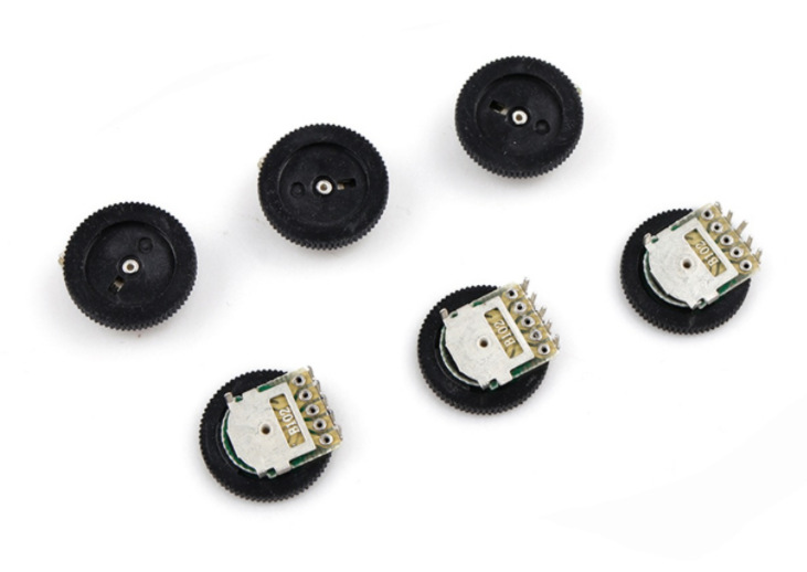 单联 双联齿轮拨盘电位器 音量开关 B102/103/203/503 1K/10K/50K