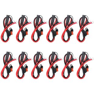 Mbjzsl 12Pcs Sae to O-Ring Terminal Harness, 2ft Battery Tender Extension Cable 16Awg