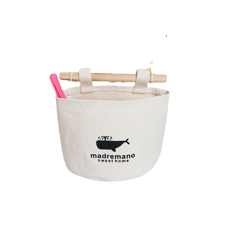 Bolsas colgantes de almacenamiento de algodón y lino – Estilo zakka, fábrica al por mayor