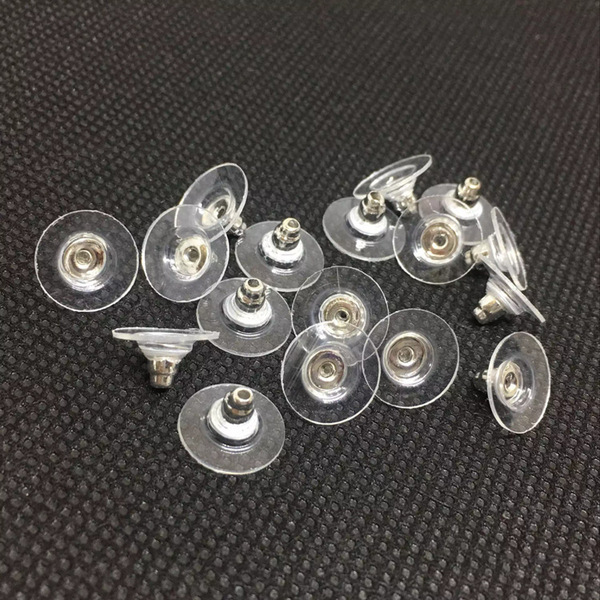 Transparent Frisbee Earplugs Bullet Disc Plastic Soft Rubber Earplugs Earrings Earrings Jewelry Accessories Copper