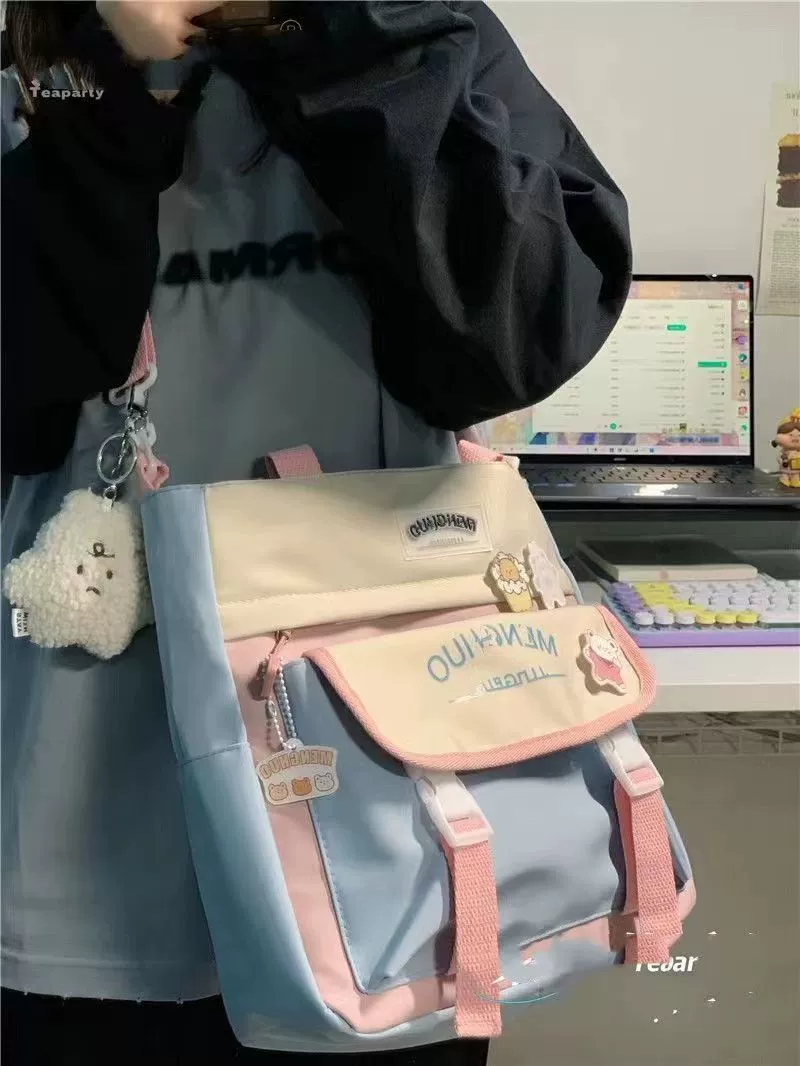 Brand universal shoulder bag, capacious study bag, one-shoulder bag