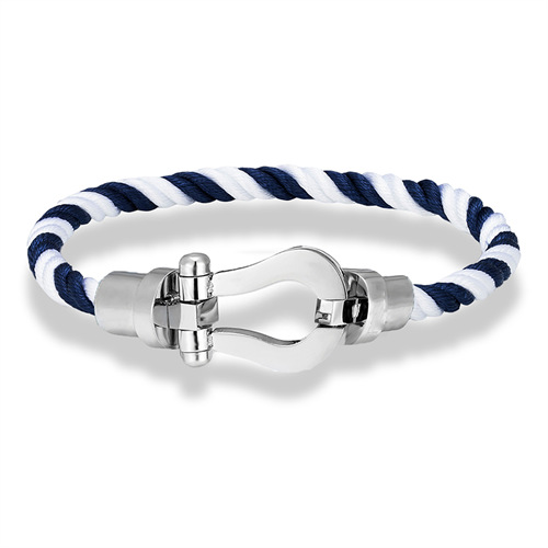 Daily Occasion Casual U Shape 304 Stainless Steel Rope String Bracelets Wholesale