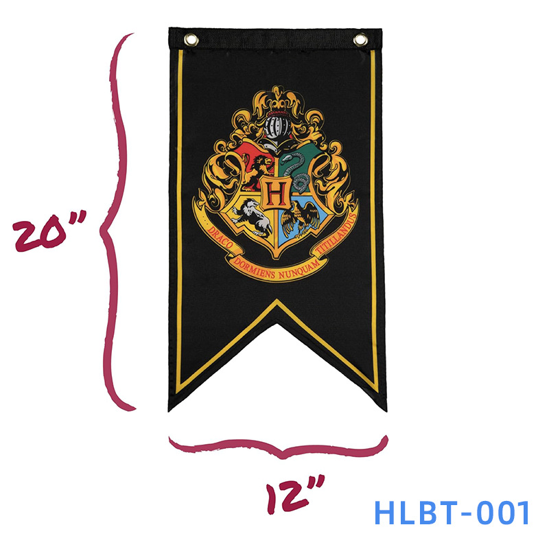 Bandera de cauda de pescado de Harry Potter 30 * 50CM bandera decorativa barra de salón triángulo bandera personalizada