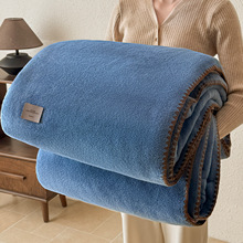 羊驼绒毛毯冬季加厚办公室午睡毯小毯子珊瑚绒沙发披肩盖毯床用