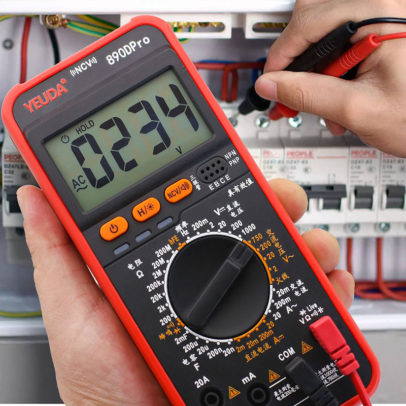 电工语音播报万用表数字高精度智能防烧电子数显测电表维修YD890D