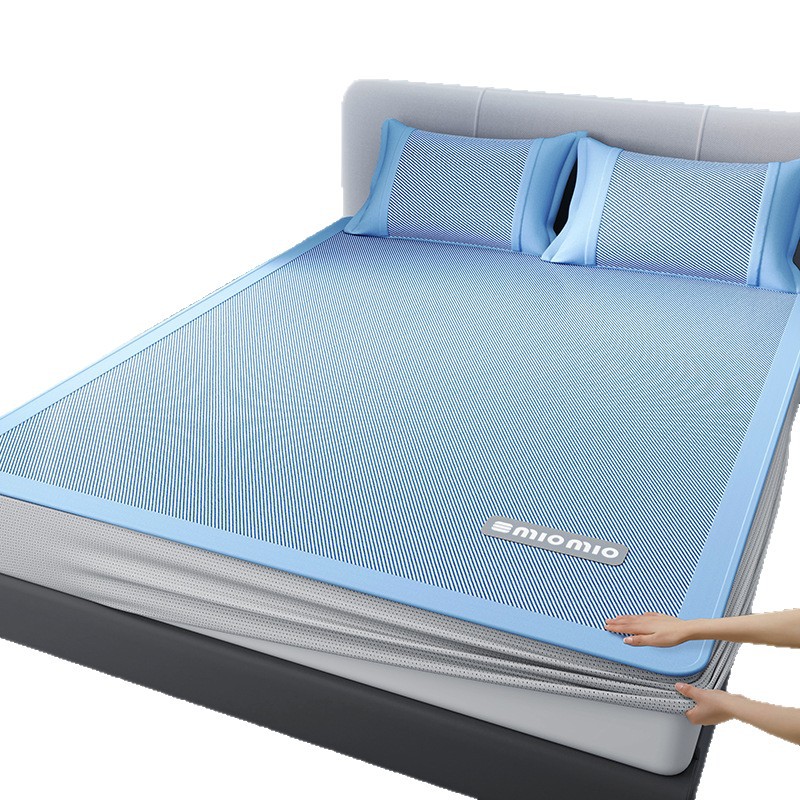 Verano nuevo tipo de sensación fría alfombra de hielo antibacteriana alfombra para dormir desnudo tres piezas set de lavado por máquina dormitorio aire acondicionado suave alfombra fría