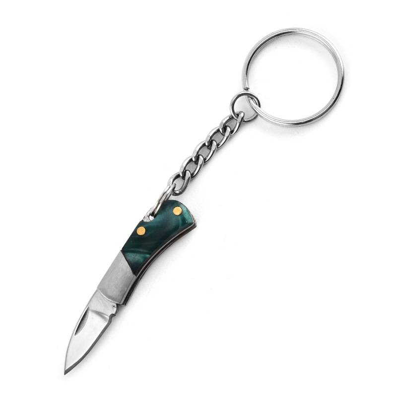Fábrica directa de bolsillo al aire libre cuchillo plegable cuchillo de frutas portátil expreso mini portable llavero