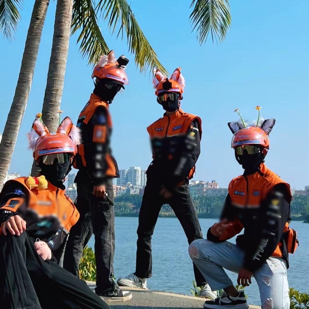 Helmet Decoration Full/Half Helmet Takeaway Rider Cool Cartoon