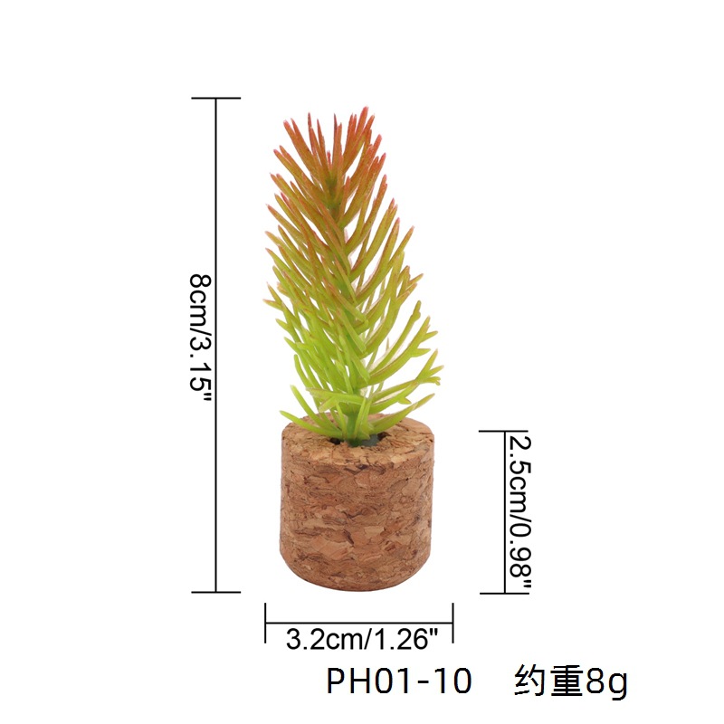 Simulación de suministro transfronterizo suculenta flor artificial en maceta Corcho decoración del coche simulación planta tapón de vino refrigerador pegatinas al por mayor