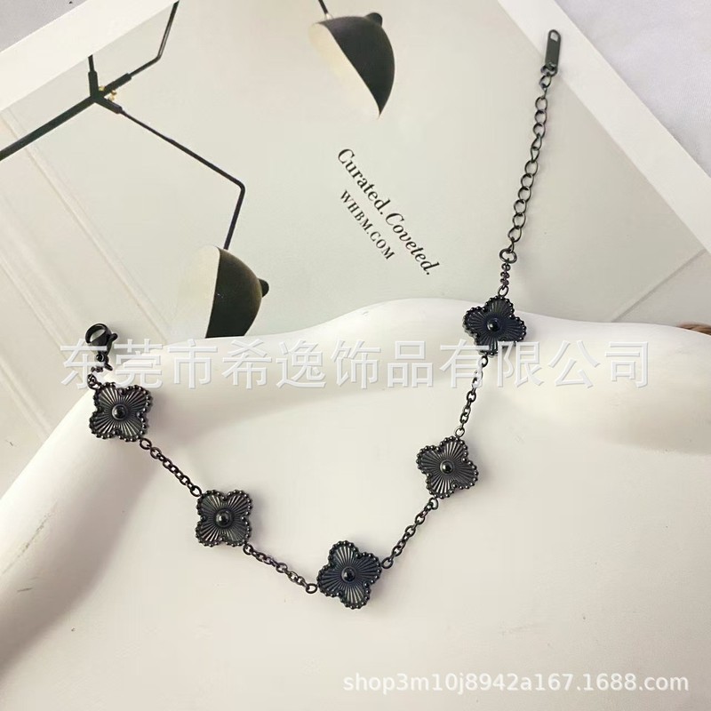 跨境爆款13mm四叶草花朵手链ins小众轻奢手链高级感手饰厂家批发|undefined