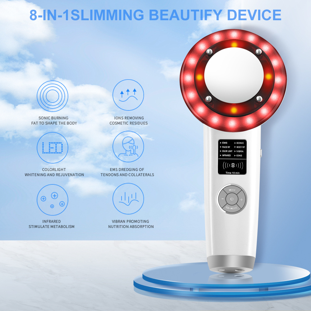 8 in1 Multifunctional Beauty Slimming Device EMS RF Ultrasonic for