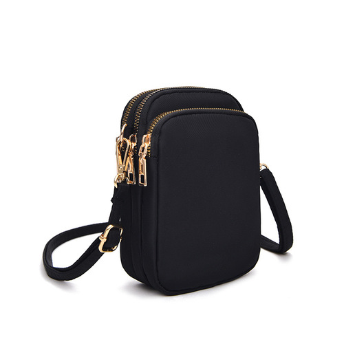 Women's Crossbody Phone Bag 2024 New Mini Small Canvas Bag Trendy Compatible Vertical Single Shoulder Keychain Purse