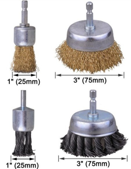 Nueve caballos de alambre de acero rueda de giro pluma tipo tazón de tipo taladro eléctrico cepillo cabeza neumático pulido soldadura cicatriz eléctrica pulido cepillo de alambre de pulido