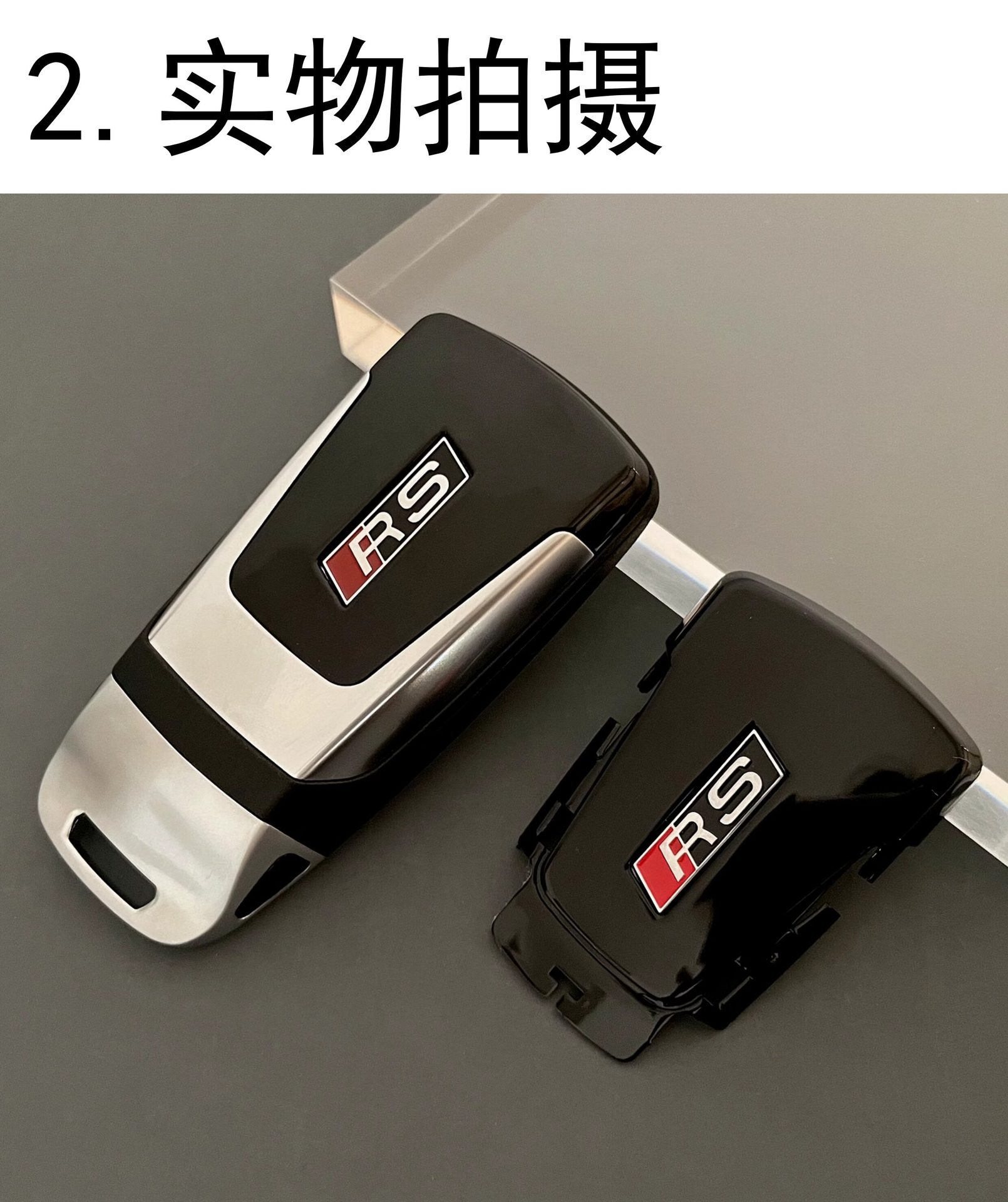 New Audi A4L A5 Q5L Q7 Tt Original Key Upgrade Rs S Key Piano Black Red White Back Cover Shell