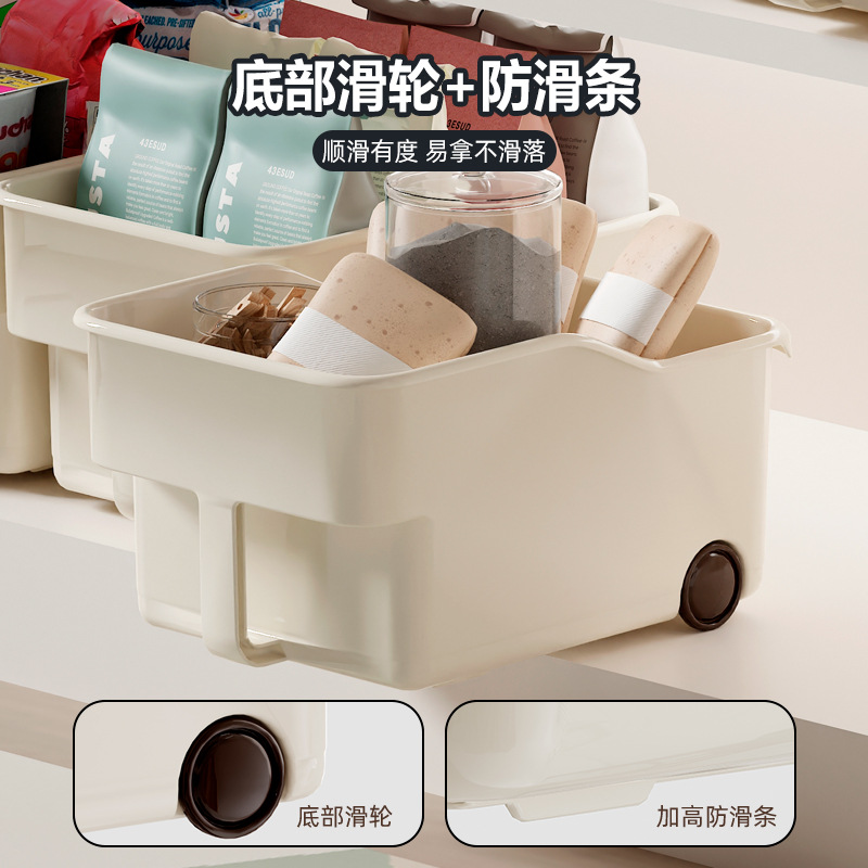 キャビネット収納ボックス取っ手付き高棚収納キッチン高さ吊り棚デスクトップ雑品収納ボックス