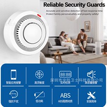 WiFi智能烟感探测器 tuya涂鸦APP烟雾传感器Smoke detector报警器