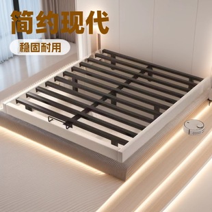 懸浮床卧室家用無床頭榻榻米床架排骨架民宿酒店出租房單雙人矮床