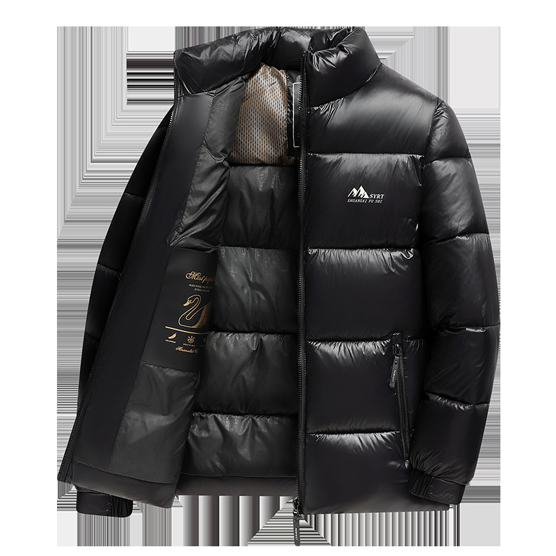 Men's Thickened Casual Cotton Puffer Jacket With Stand-up Collar_voghion.com