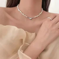 Стиль барокко пресноводное жемчужное ожерелье Женская ключица Корейская версия любви магнитная пряжка