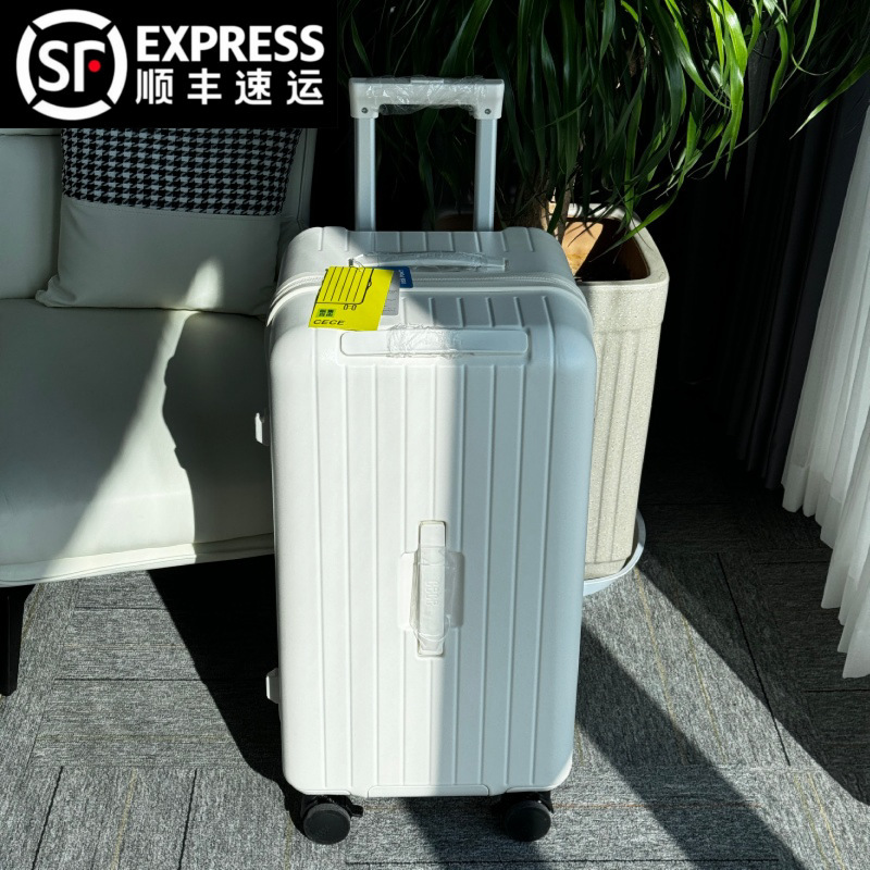 Cece Large Capacity Deep Compartment 24inch Zipper Suitcase Lightweight Trolley Case with Universal Wheels and Password Lock Durable Travel Suitcase