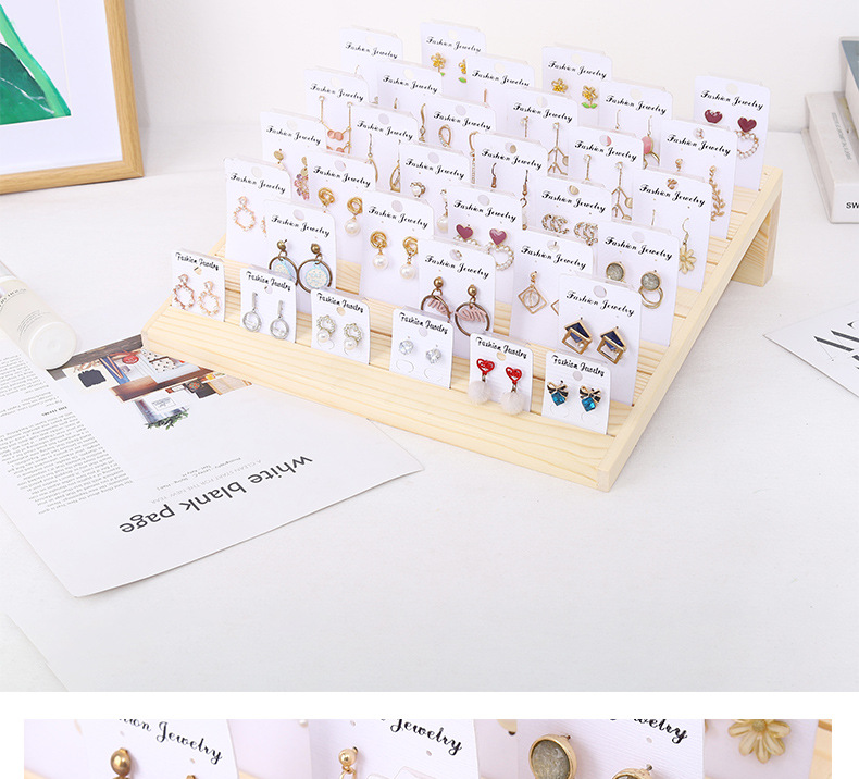 Solid Color Pattern 1 Piece Solid Wood Simple Style Solid Color Jewelry Rack