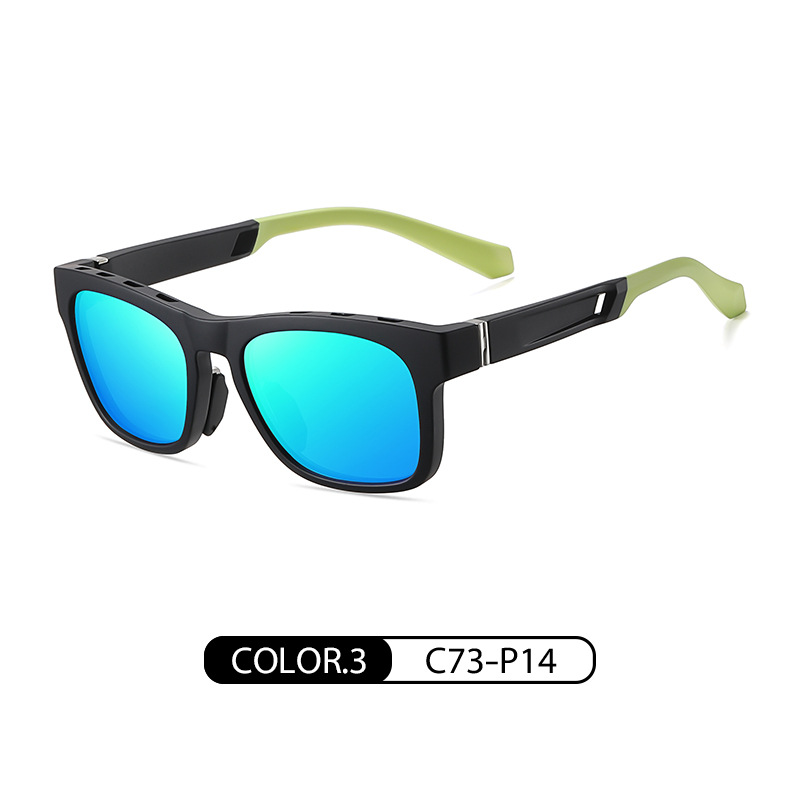 Gafas de sol polarizadas de los nuevos hombres europeos y americanos casual deportes viento banda transpirable agujero gafas de sol tr7522 transfronteriza gafas de sol
