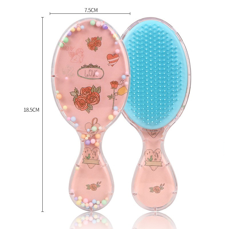 Pein de dibujos animados transfronterizos personalizados cuadrados portátiles impresión transparente arco iris masaje fluido bolsa de aire estudiante