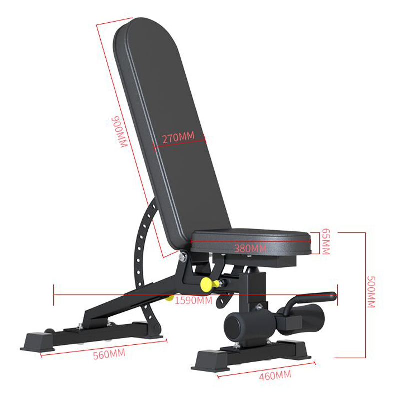 Banco de mancuernas comercial ajustable banco de pájaros voladores Silla de fitness tablero supino multifuncional abdominales Banco Profesional