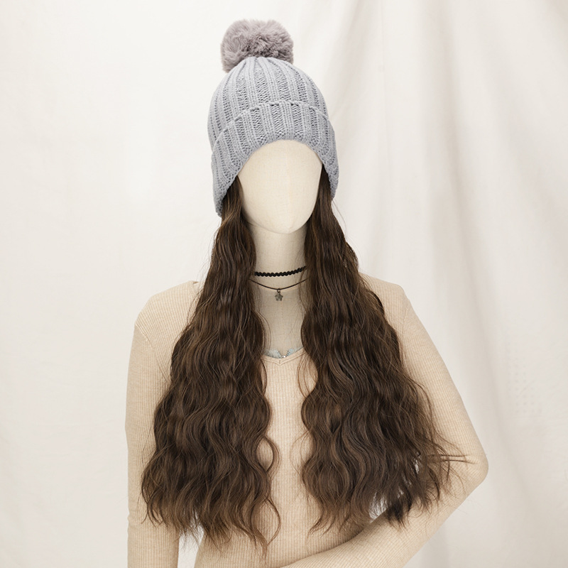 회색 모자 가발