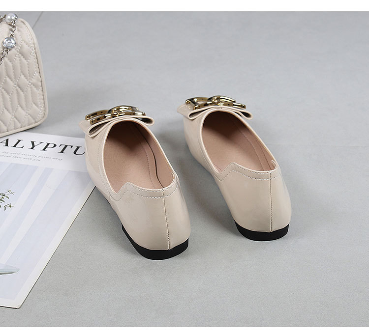 Women's Flat Shoes For Women Square Toe Low Heel Casual Work Shoes_voghion.com